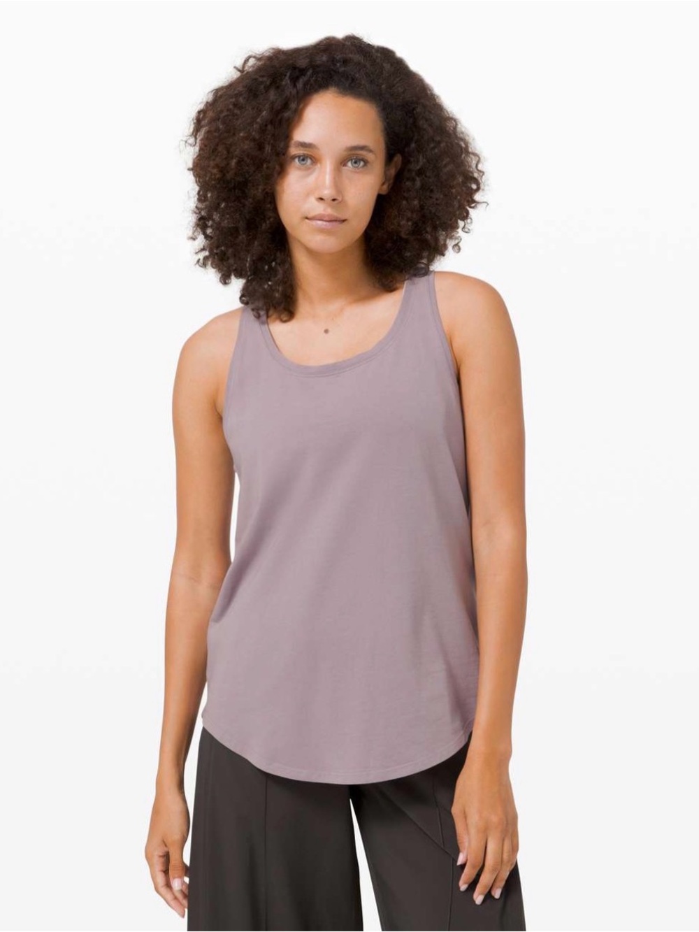 Lululemon Love Tank *Pleated Violet Verbena​ Purple Pima Cotton Size 6 EUC